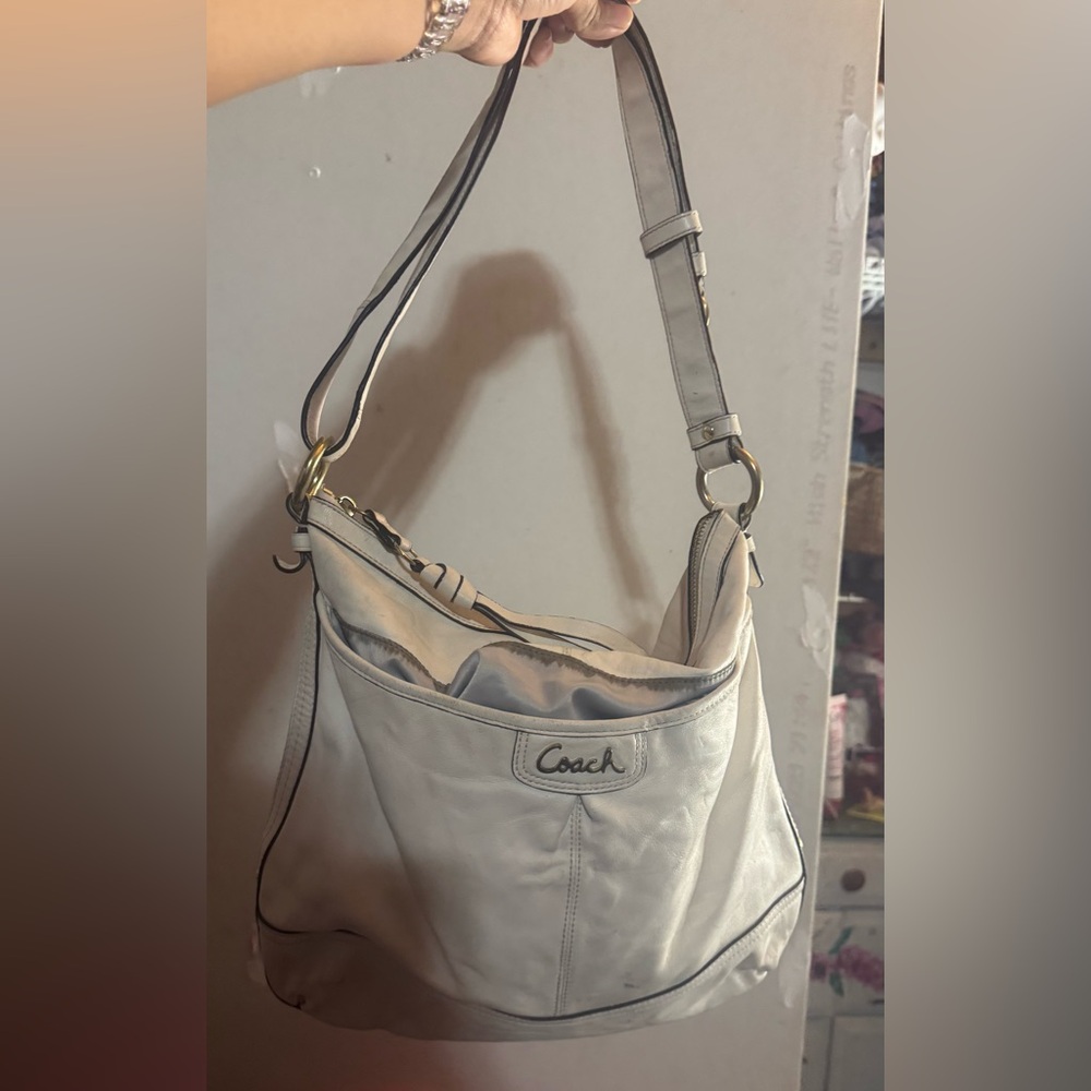 Project Bag Coach Cream Leather Shoulder Bag